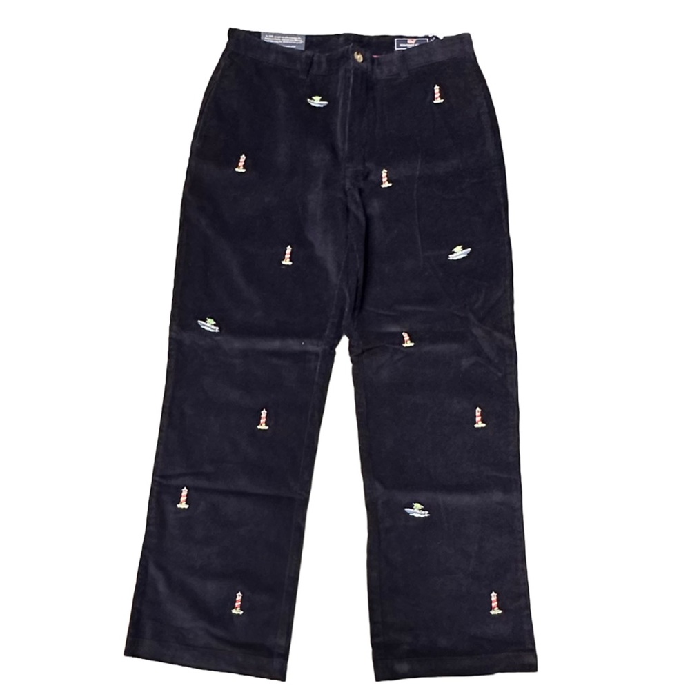 NWT Vineyard Vines Men’s Classic Fit Club Pant Navy Blue Corduroy 34X30